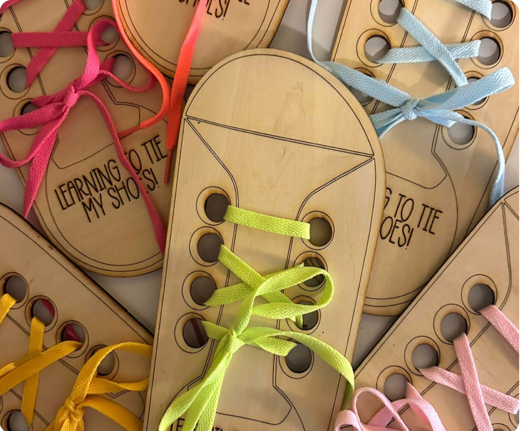 Learning To Tie My Shoes & School rider tags