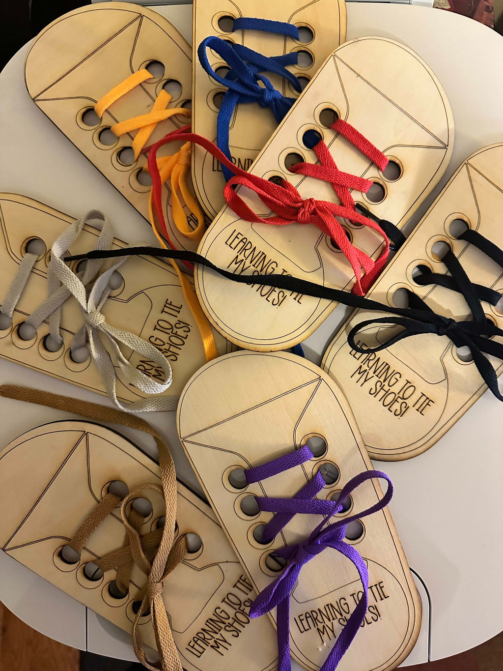 Learning To Tie My Shoes & School rider tags